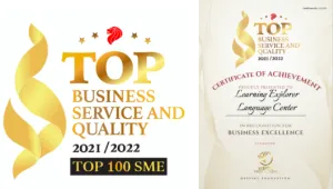 Top Business Service and Quality Award certificate