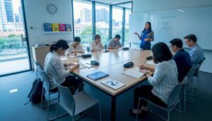 Adult learners in Singapore Thai classroom