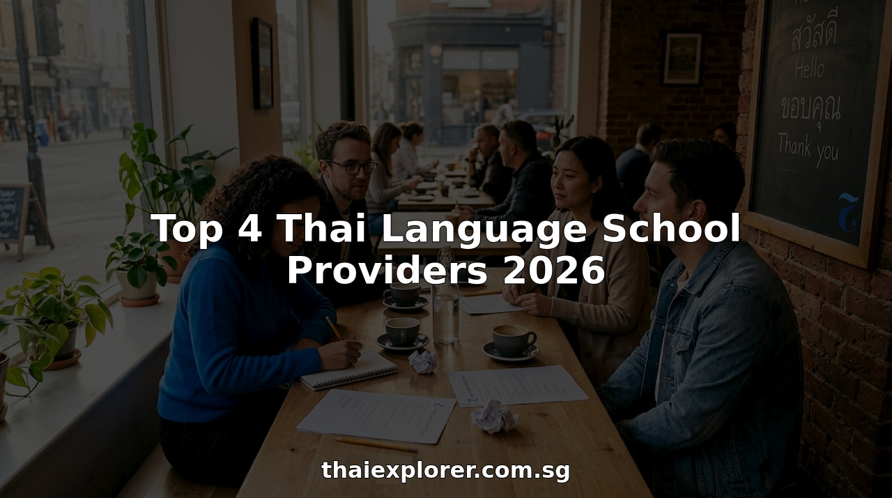 Adults learning Thai together in city classroom