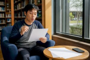 Adult learner practicing Thai tones aloud