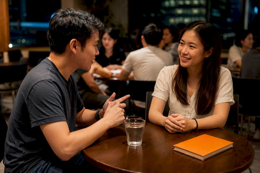Thai learners speaking at Singapore meetup